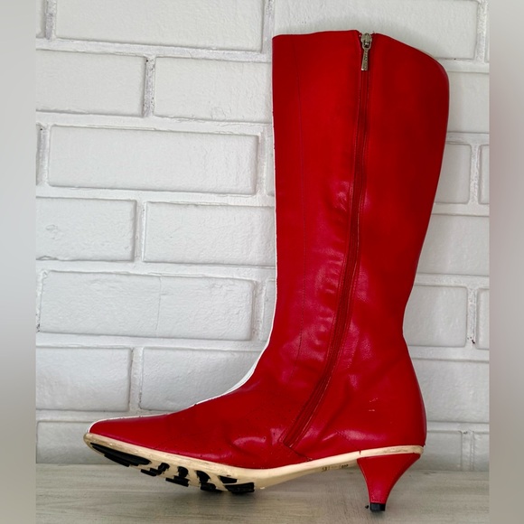 Vintage Lacoste Holly Leather Boots – Flamme/White, Size 7 (Fits Like 7.5–8) - Picture 11 of 12